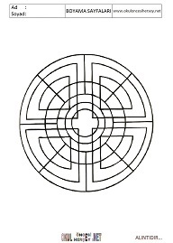 Mandala boyama sayfaları